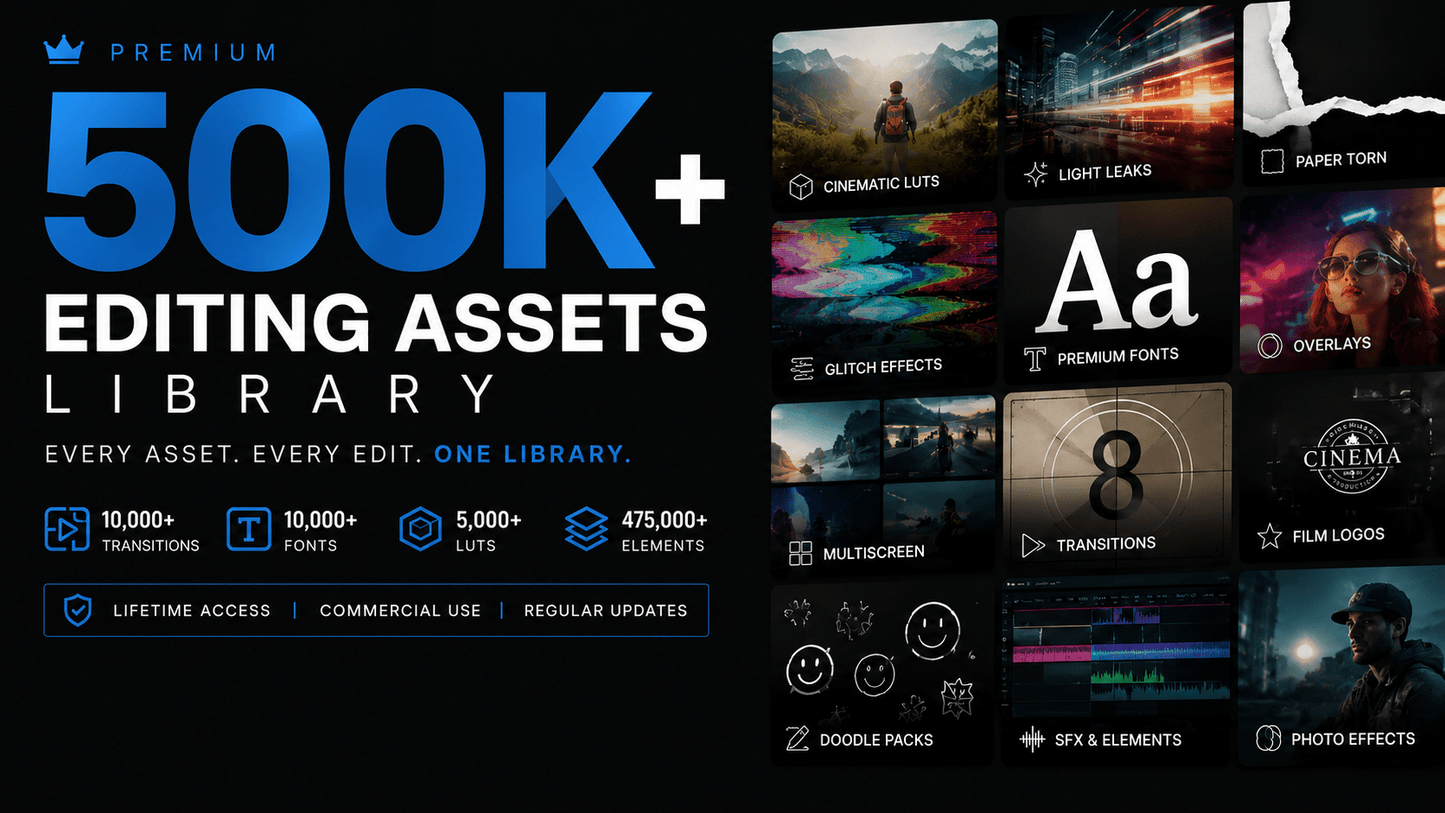 500K+ Cinematic Editing Asset Library - ByteCart