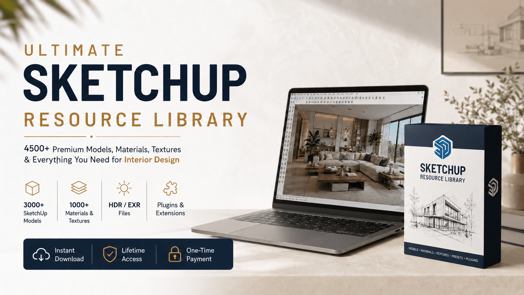 120GB+ Premium SketchUp Models Library - ByteCart